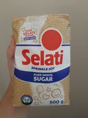 Pure white sugar