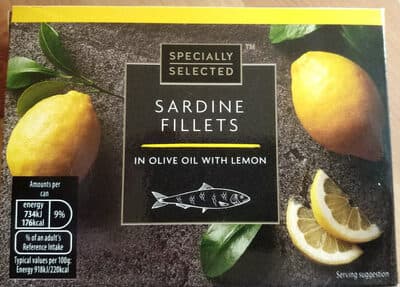 sardine fillets in olive oil with lemon