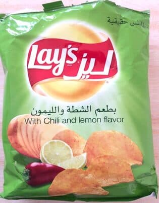 Lay's with chili and lemon flavor