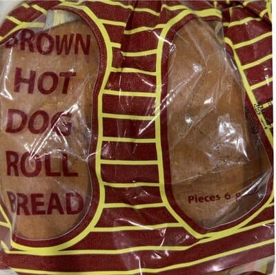 Brown Hot Dog Roll Bread