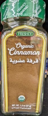 Freshly's organic ground cinnamon Jar -37 grammes