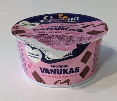 Vadelmasuklaa Proteiini-vanukas