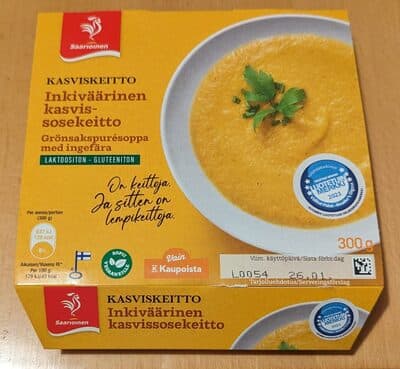 Inkivri-kasvissosekeitto