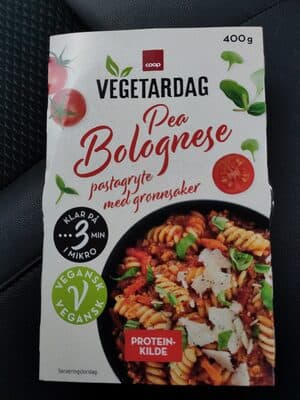 Vegetardag pea bolognese
