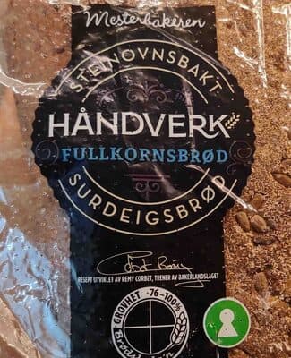 Fullkornsbrød Steinovnsbakt Surdeigsbrød