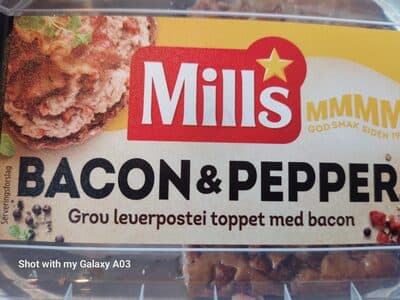Bacon and pepper leverpostei