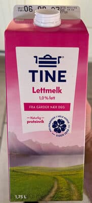 Lettmelk 1,0 % fett