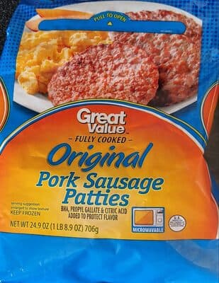 Great Value Original Pork Sausage Patties