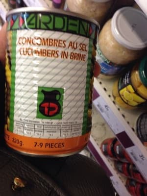 Concombres au sel