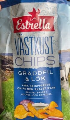 Västkustchips Gräddfil & Lök