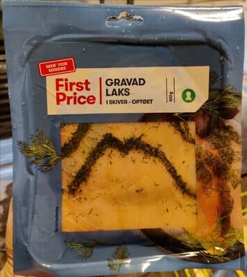 Gravad laks i skiver
