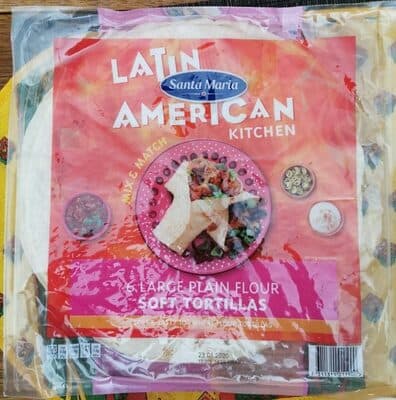 Plain flour soft tortillas