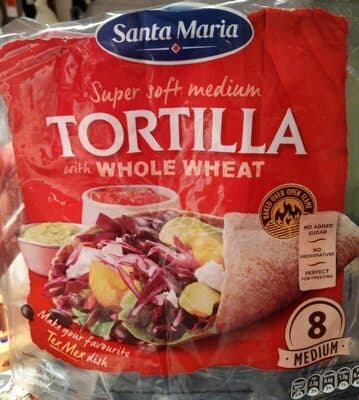 Super Soft Medium Tortilla With Whole Wheat
