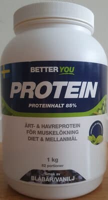 Protein (rt- och havreprotein), blbr/vanilj smak