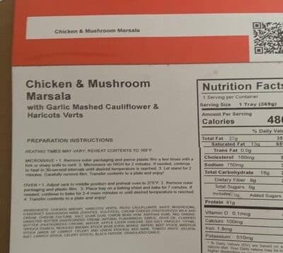 Chicken & mushroom Marsala