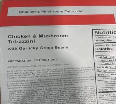 Chicken & mushroom Tetrazzini