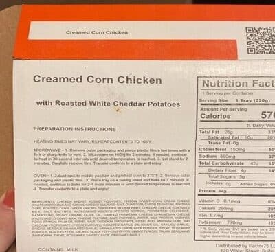 Creamed corn chicken
