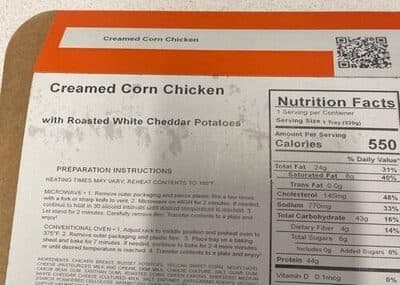 Creamed Corned Chicken with Roasted White Cheddar Potatoes