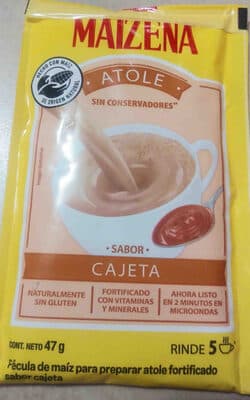 atole maizena sabor cajeta
