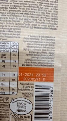 Nestlé Dessert Chocolat Noir