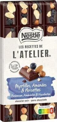 Chocolat Noir Myrtilles, Amande & Noisettes