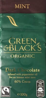 Green & Black's Organic Chocolate Bar Mint Infused Dark