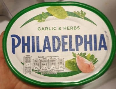 Philadelphia Cream Cheese Garlic and Herb Light