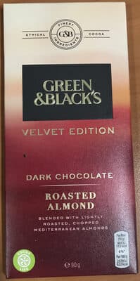 Black's Dark Almond Chocolate Bar
