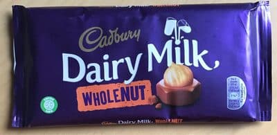 Cadbury Dairy Milk Chocolate Bar Wholenut