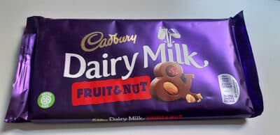 Cadbury Dairy Milk Chocolate Bar Fruit and Nut