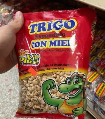 Trigo expandido con miel