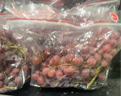 Red seedless grapes