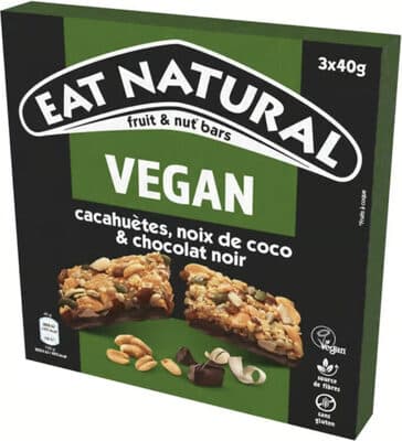 Eat Natural Vegan - Erdnüsse, Kokos & dunkle Schokolade
