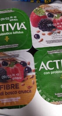 Activia fibre frutti di bosco