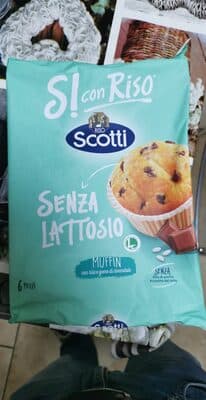 Muffin con riso e gocce cioccolato