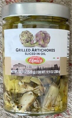 Grilled Artichokes Sliced in Oil