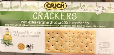 Crackers huile d'olive romarin