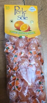 Orange flavored hard candies