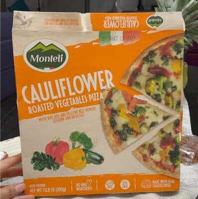 Cauliflower Roasted Vegetables Pizza