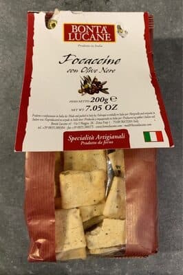Focaccine With Black Olives Rustic Crackers