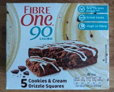 Fibre One 90 - Cookies & Cream Drizzle Squares