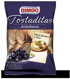 Mini Tostas Con Arándanos