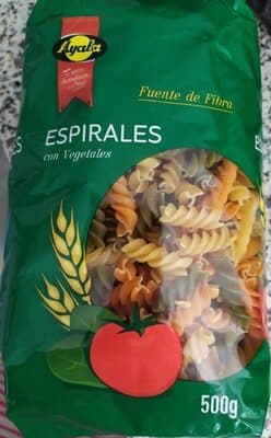 Espirales con vegetales