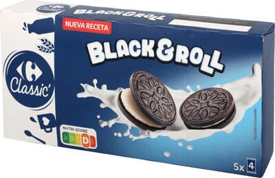 Galleta rellena de crema Black&Roll