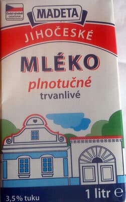 mléko plnotučné trvanlivé