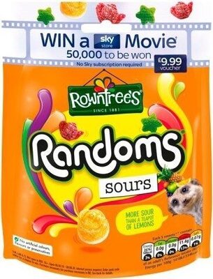 ROWNTREE'S Randoms Sours Sweets Sharing Pouch