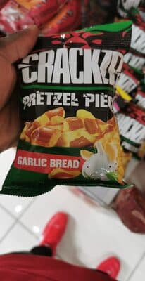 Pretzel pieces garlic bread