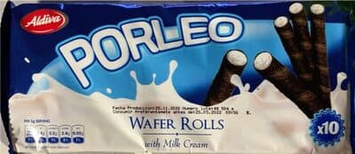 Porleo Wafer Rolls with Milk Cream