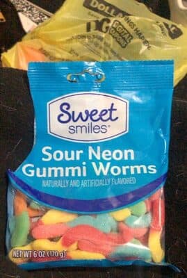 Sour Neon Gummi Worms Candy