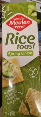 Rice toasts spring onion